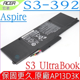 ACER電池(原裝)-宏碁 S3-392 S3-392G AP13D3K 1ICP6/60/78-2