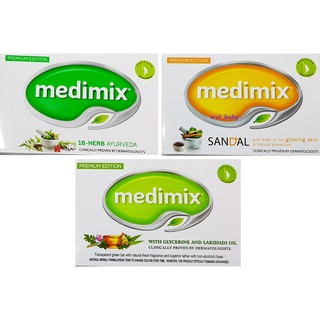 外銷版 Medimix印度綠寶石美肌神皂 阿育吠陀特濃植萃香白神皂125g（淺綠 橘色 深綠)藏紅花 岩蘭草100g