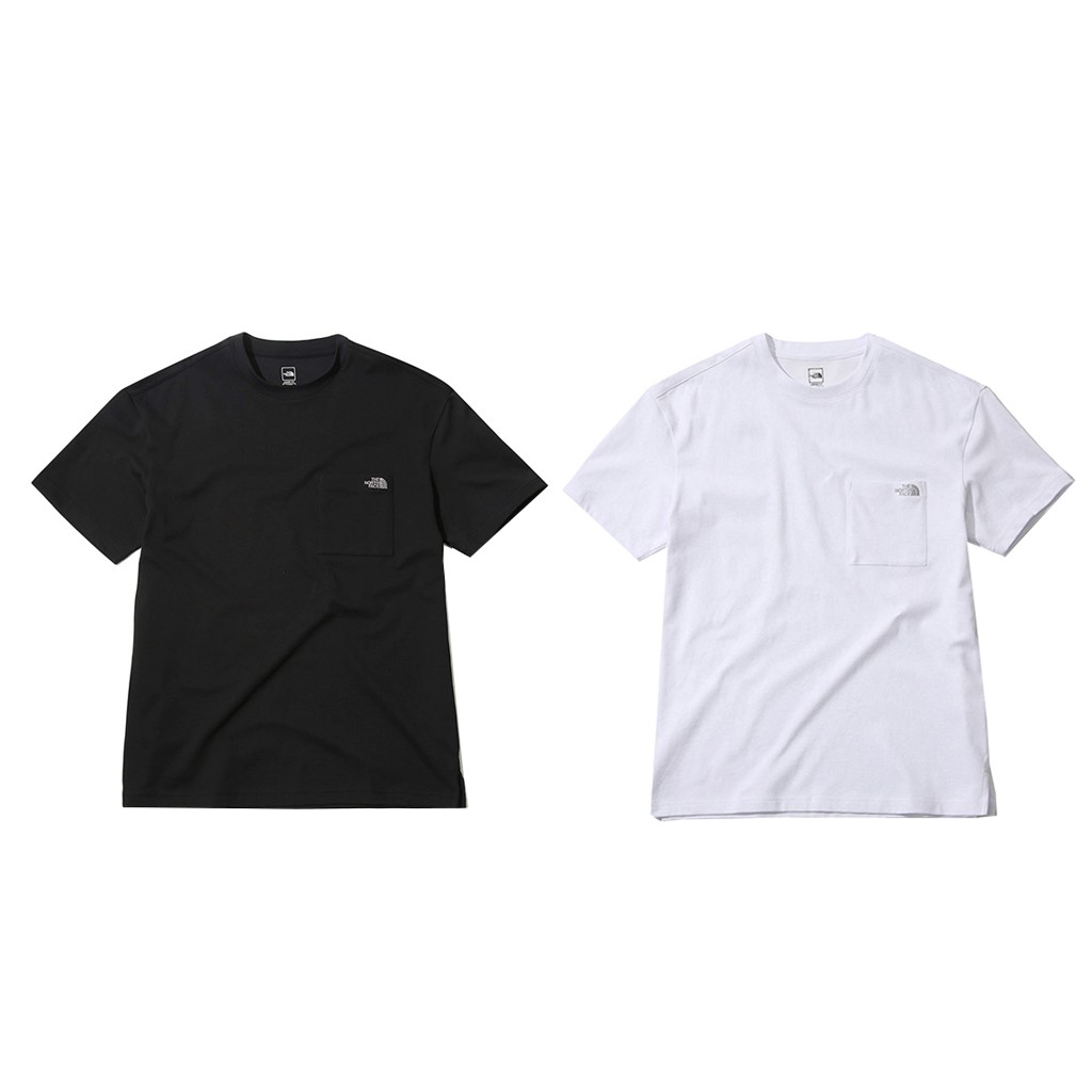 THE NORTH FACE TNF Pocket Tee 口袋 短T 北臉 刺繡 重磅 黑 白 透氣材質【高冠國際】