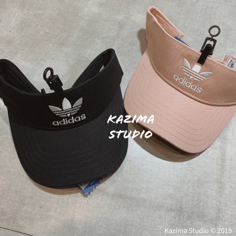 Kazima Adidas Originals Logo 三葉草 遮陽帽 帽 帽子 黑 粉 黑色 粉色 女用帽