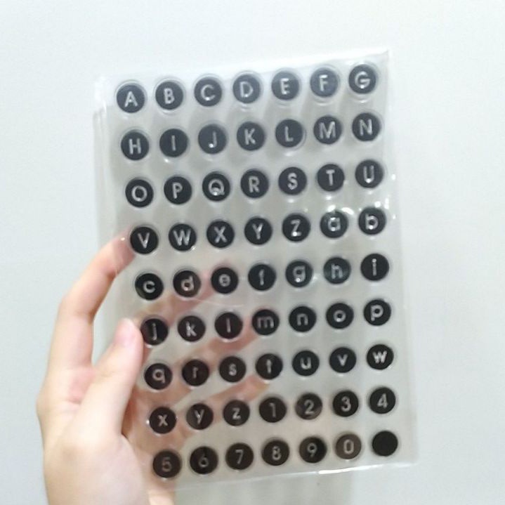 打字機鍵盤英文字母 透明水晶印章