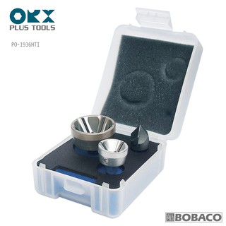 臺灣製ORX【內外倒角器套裝組 / PO-1936HTI】盒裝三件組 含螺絲倒角器大小各1和內倒角器1個