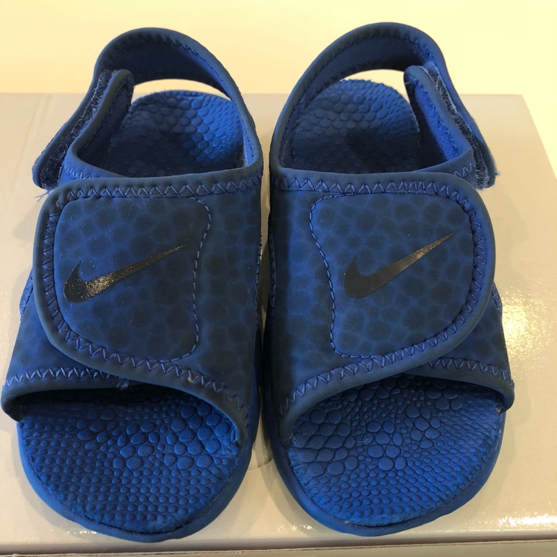 小童NIKE SUNRAY ADJUST 輕量運動涼鞋寶寶涼鞋 -藍色，尺寸14公分；US8c