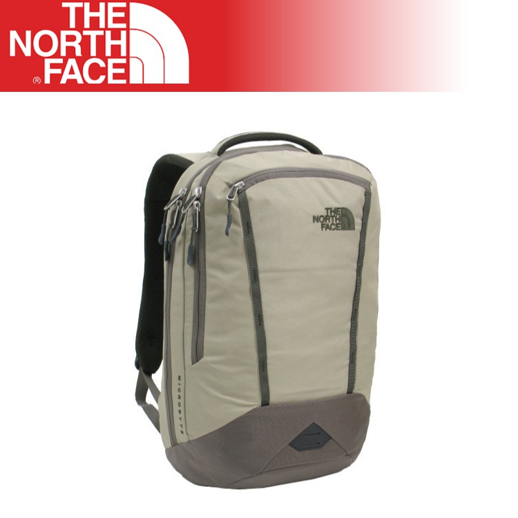 【The North Face 17L 13吋電腦背包 《灰棕/暗森林綠》】CHK5出國/旅遊/休閒/悠遊山水