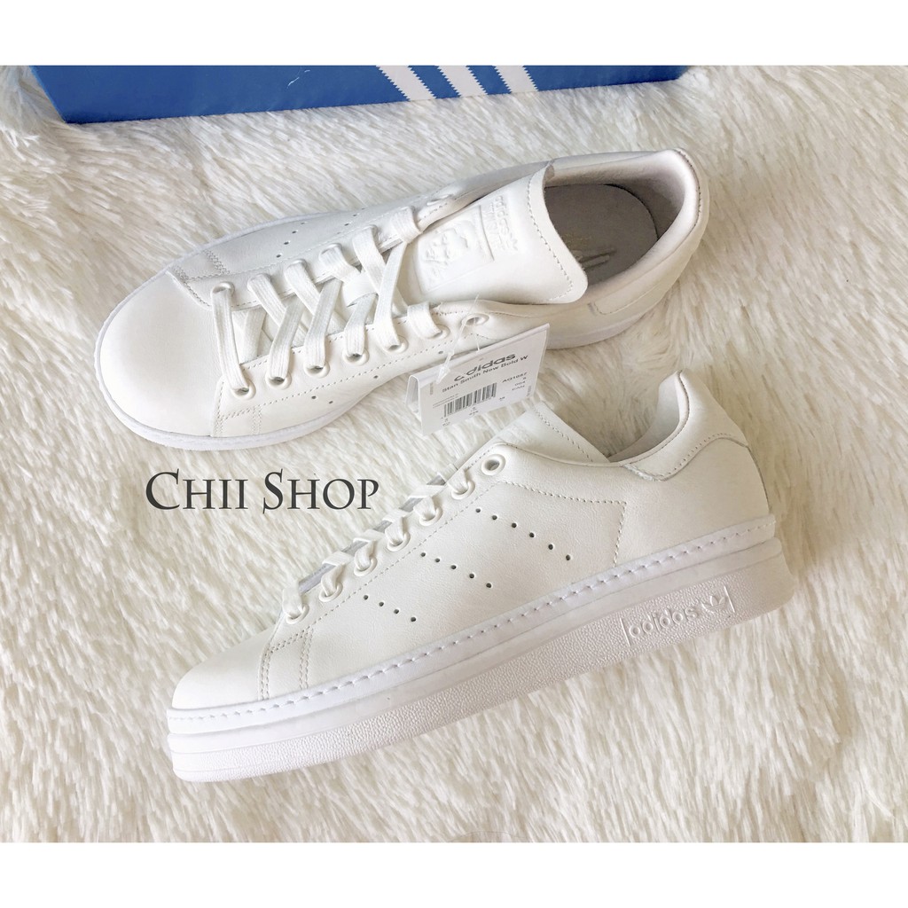 【CHII】韓國代購 adidas Stan Smith New Bold W 厚底 米白 白色 AQ1087