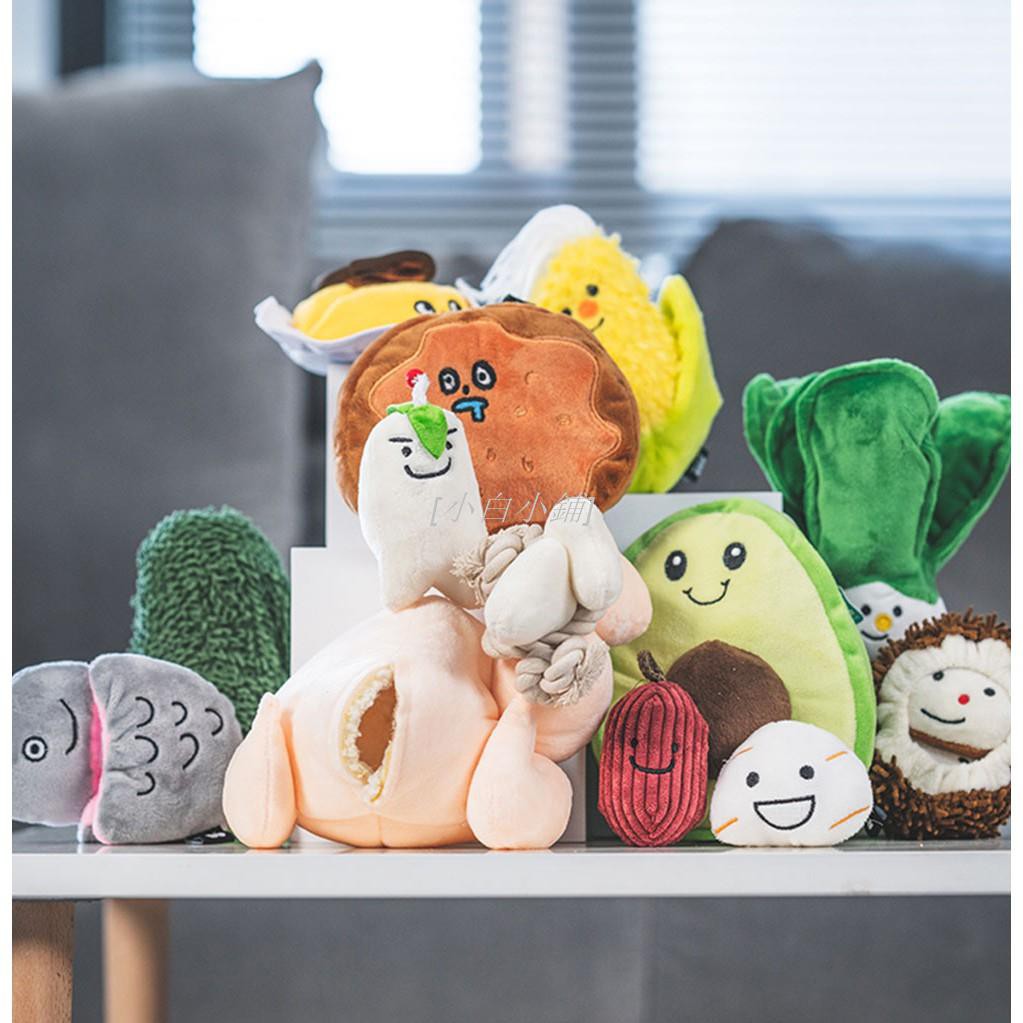 [小白小鋪] 寵愛💕韓國 發聲玩具Ins爆款鄉紙 毛絨玩具韓國大白菜玉米 發聲貓狗玩具發聲毛絨玩具響紙