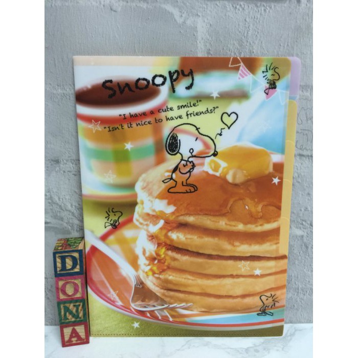 🌸Dona日貨🌸現貨 日本正版 史努比Snoopy糊塗塔克鬆餅甜點 5層資料夾/A4文件夾/L夾 R92 2405