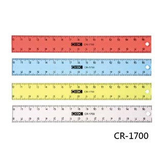 【角落文房】COX 17CM塑膠直尺 CR-1700