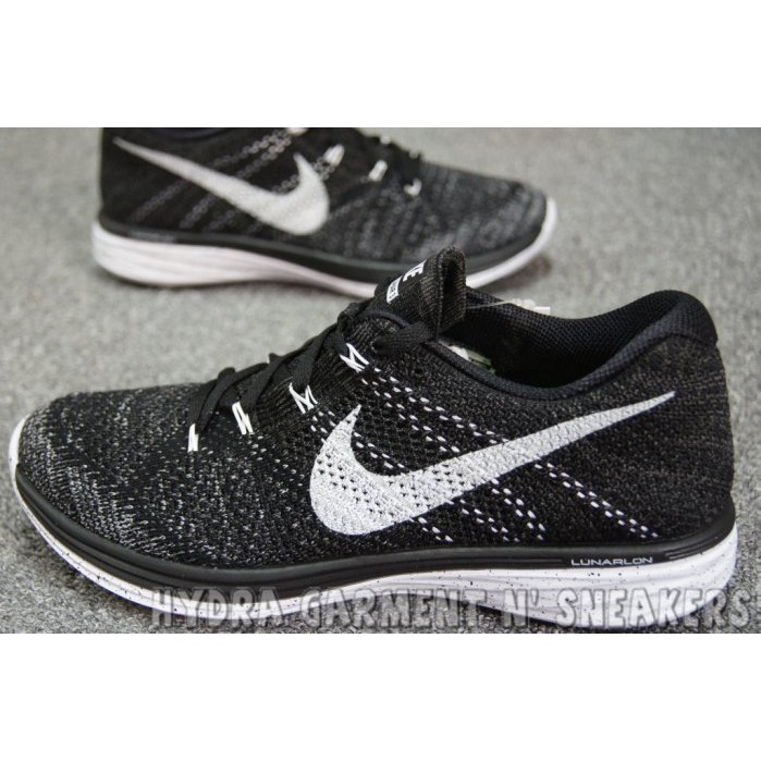 【HYDRA】NIKE FLYKNIT LUNAR 3 黑白 雪花 漸層 編織 輕量 慢跑鞋 男女 698181-010