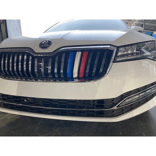 Skoda superb combi 版型 直舖式鍍鉻貼滿 水箱鍍鉻 大燈 霧燈 acc 水箱罩 三色線