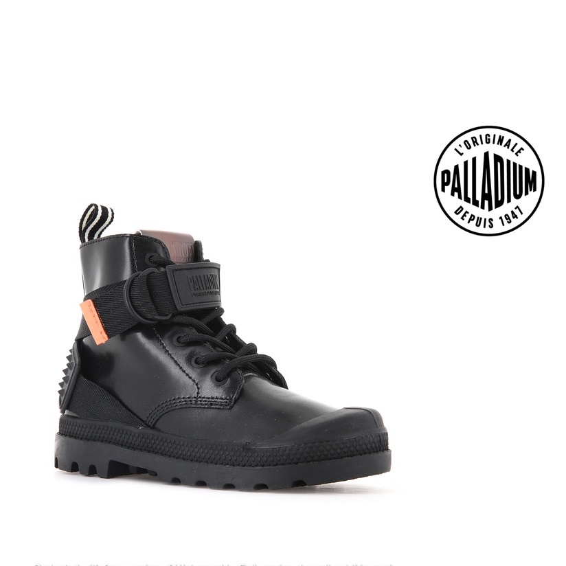 PALLADIUM 免運 皮革ROCK拉鍊童鞋 PAMPA ROCK RANGER 黑色 57234-010