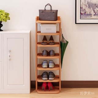 鞋架家用多功能多層鞋櫃簡易迷你鞋櫃門後仿實木色鞋櫃門口小鞋架