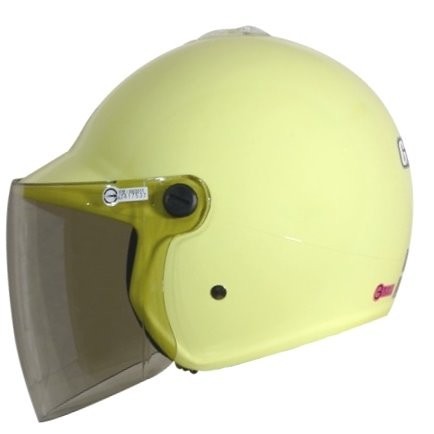 [小齊安全帽] gp5 007素色安全帽(中童) 粉黃色 兒童安全帽 小學生適用