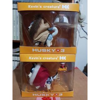。棕櫚灘玩具木屋。現貨 HUSKYx3 香港設計師Kevin設計 2006年冬季限定 聖誕 雪橇犬 青目&洛洛 絕版品。