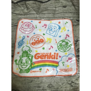 『現貨』全新 日本 麵包超人 非賣品 Genki 純棉 手帕 小手帕 方巾 吐司超人 咖哩麵包超人 哈密瓜麵包超人