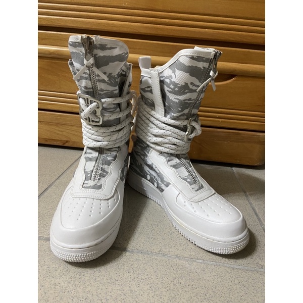 NIKE SF AF1 HI PRM 男鞋 休閒穿搭 高筒 白灰迷彩 AA1130-100