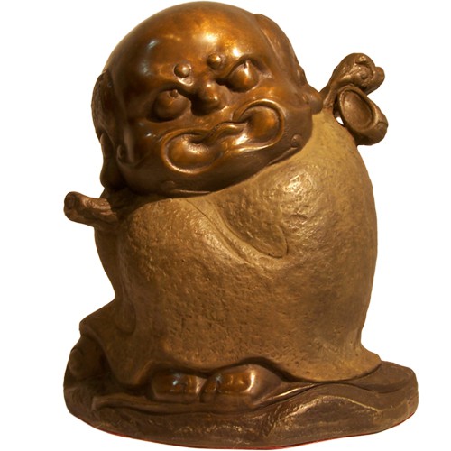 高岡彫金家【内島市平（青鳳)作】 金銀銅象嵌 七福神金工 壁掛 (弁財天