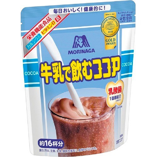 [現貨] 日本代購 森永 沖泡牛奶可可粉 含乳酸菌 220g約16杯份