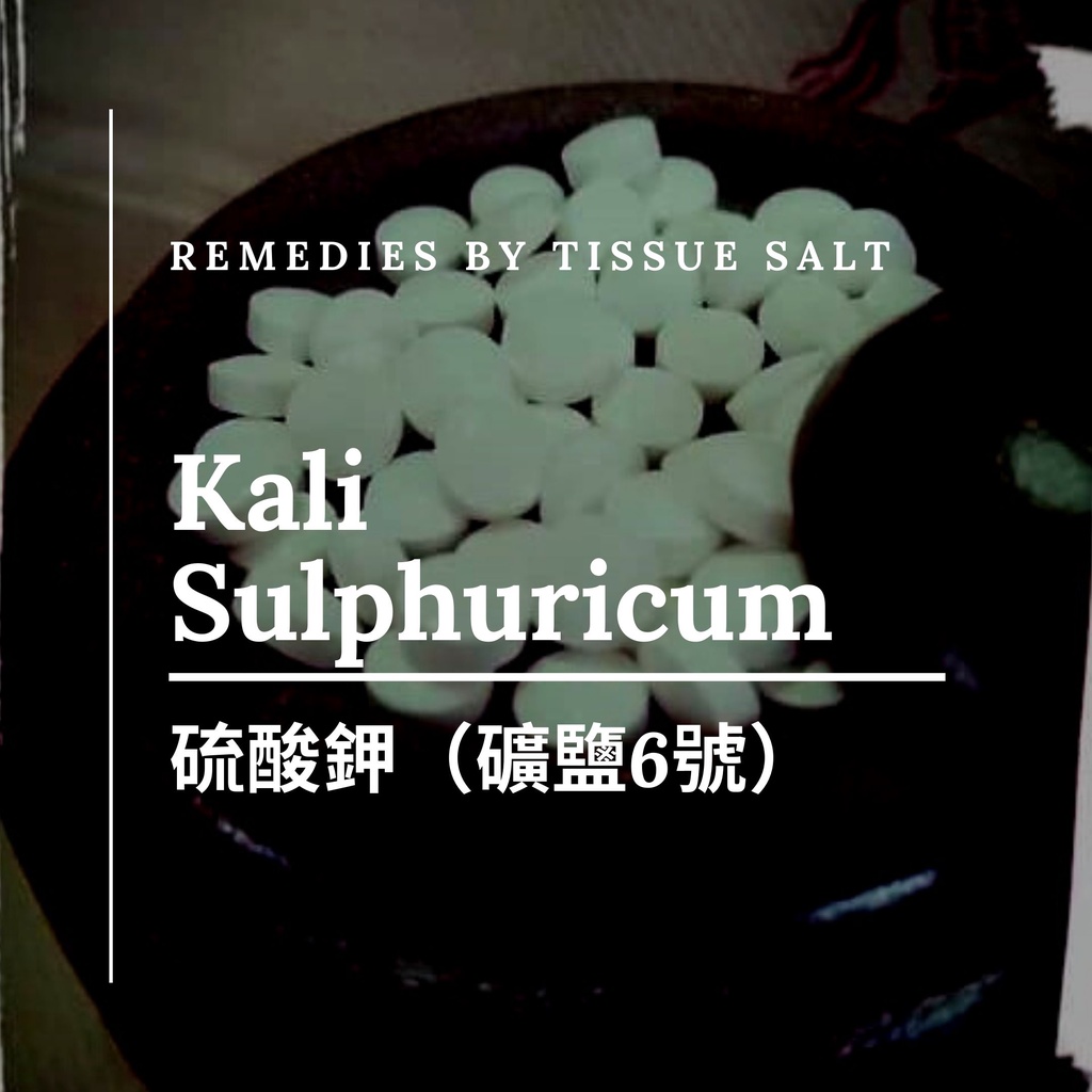 順勢十二組織鹽／礦鹽 Kali Sulphuricum 【⑥硫酸鉀 6X】Tissue Salt 8克 食在自在