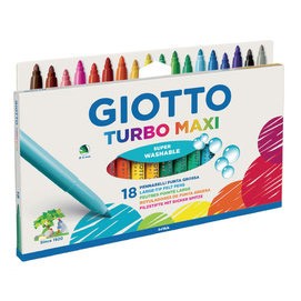 【義大利 GIOTTO】可洗式兒童安全彩色筆(18色)