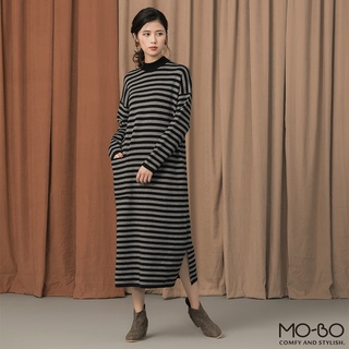 MOBO 條紋口袋針織洋裝 / 06020367