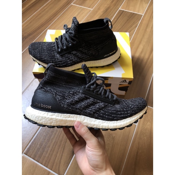 防潑水US9.5 S82036 Adidas Ultra Boost ATR Mid Oreo 黑灰 中筒 慢跑鞋