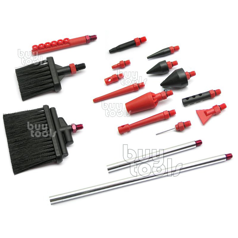 BuyTools-Air blow gun 塑鋼氣動風槍吹塵槍專用噴嘴,2吋 4吋刷毛,鋁製噴嘴延長管,台灣製造「含稅」