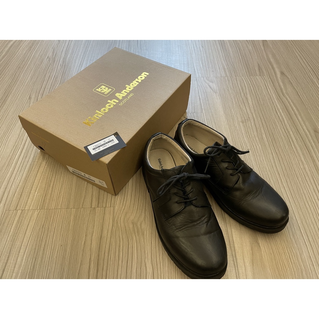 [九成新] Kinloch Anderson 金安德森 KA 22-24cm 童鞋 質感霧黑 學生皮鞋(鞋帶款)