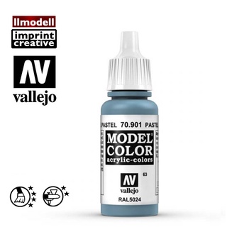 AV Vallejo 粉藍色 70901 Pastel Blue 模型漆水性漆鋼彈壓克力顏料西班牙 Acrylic
