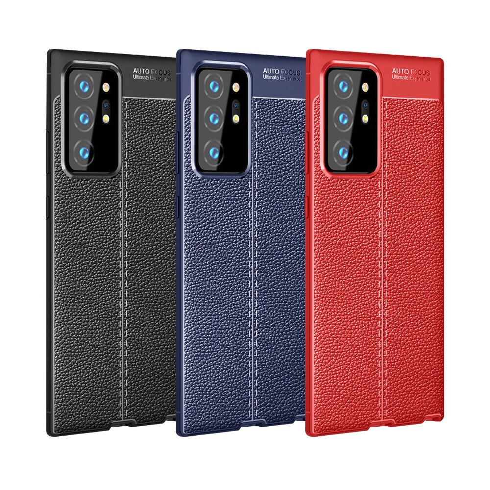 Samsung Galaxy Note 20 Ultra 荔枝紋保護殼皮革紋造型超薄全包手機殼背蓋