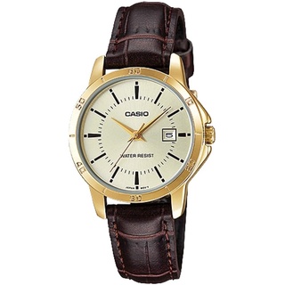 【CASIO】經典時裝時尚金指針腕錶-羅馬金面 防水 LTP-V004GL-9A 臺灣卡西歐保固一年