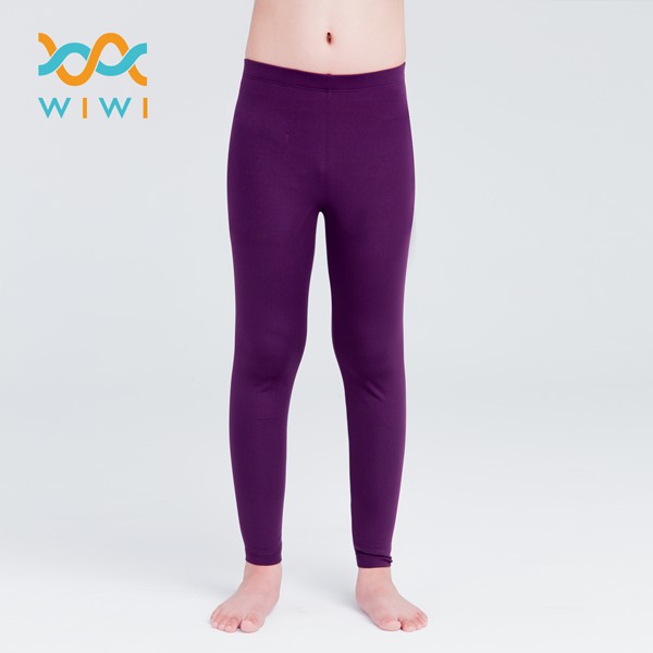 【WIWI】MIT溫灸刷毛九分發熱褲(羅蘭紫 童100-150)0.82遠紅外線 迅速升溫 加倍刷毛 3效熱感 輕薄顯瘦
