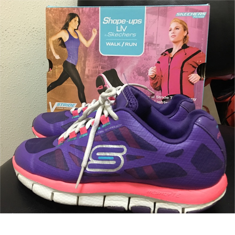 Skechers Shape-ups LiV  fitness 智慧生活輕量慢跑鞋 健走鞋  船型鞋）US6號/23公分