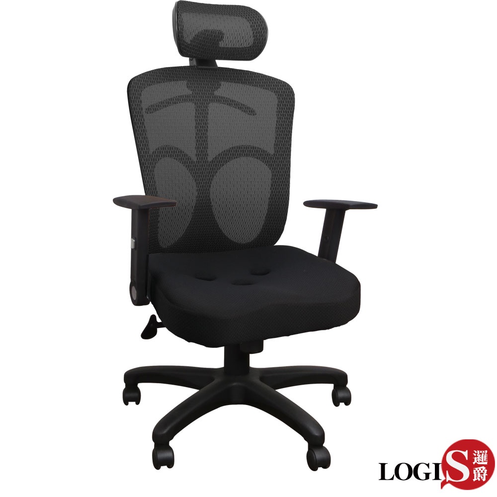 Logis 多彩工學電腦椅坐墊保固三年後仰45度全網椅辦公椅護脊椎護腰 810bs 蝦皮購物