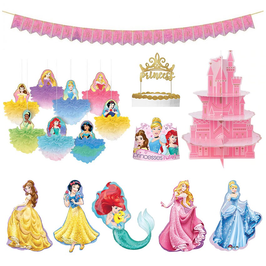 派對城 現貨 【迪士尼公主派對】 生日氣球 鋁箔氣球 迪士尼公主系列 派對佈置 派對用品 拍攝道具