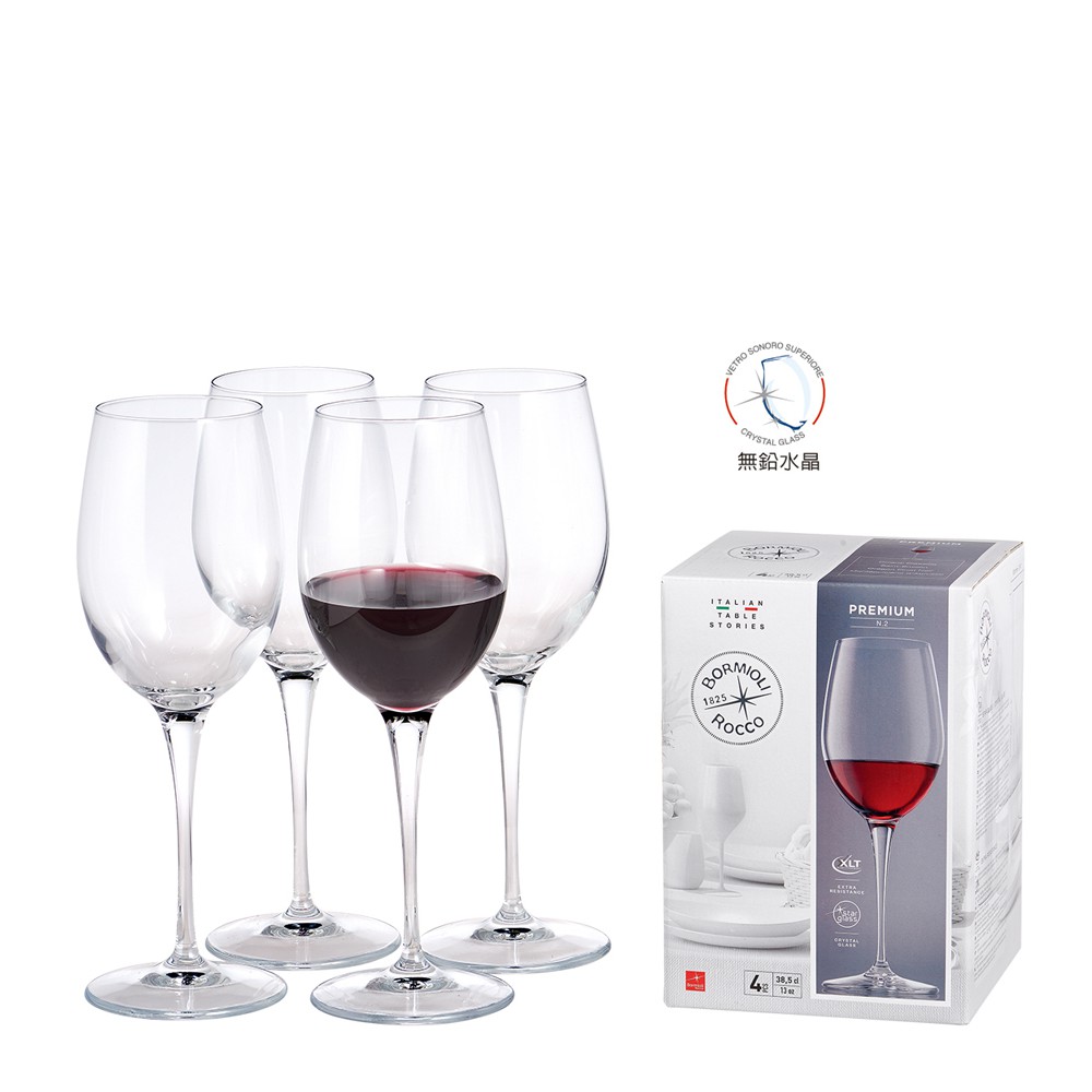 【義大利Bormioli Rocco】Premium Chianti Classico紅酒杯-4入禮盒組《拾光玻璃》