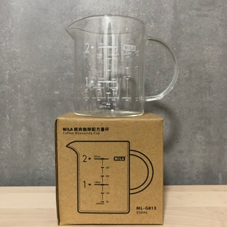 MILA 350ml玻璃壺 咖啡玻璃壺 量杯 咖啡配方量杯 耐溫差120度 ML-G813