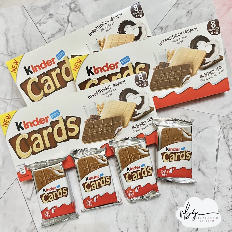 德國🇩🇪健達 Kinder Cards卡片巧克力牛奶夾心餅乾 4入裝/3入裝