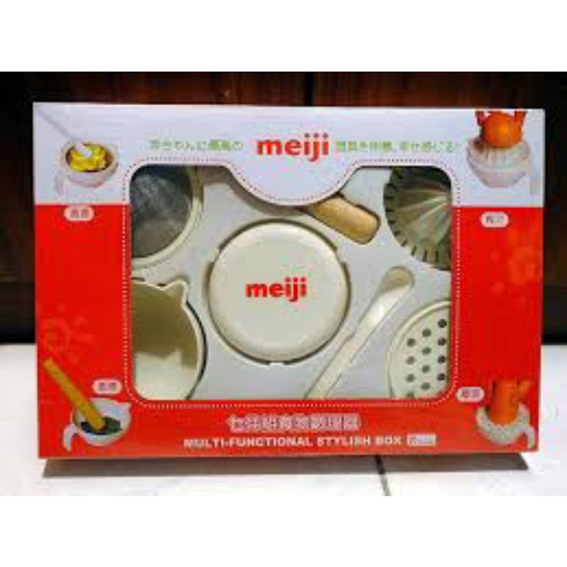 明治Meiji 寶寶副食品 七件組 食物調理器 研磨器 磨泥器 榨汁器 搗碎棒 寶寶湯匙 台北可面交