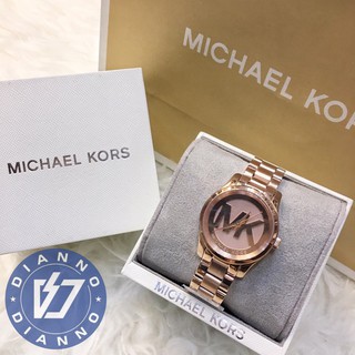 免運 帝安諾 - Michael Kors MK 大LOGO 女錶 腕錶 手錶 MK3334 玫瑰金