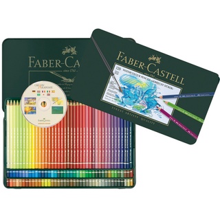 Faber-Castell 輝柏水性色鉛筆綠色精緻鐵盒裝120色組*117511