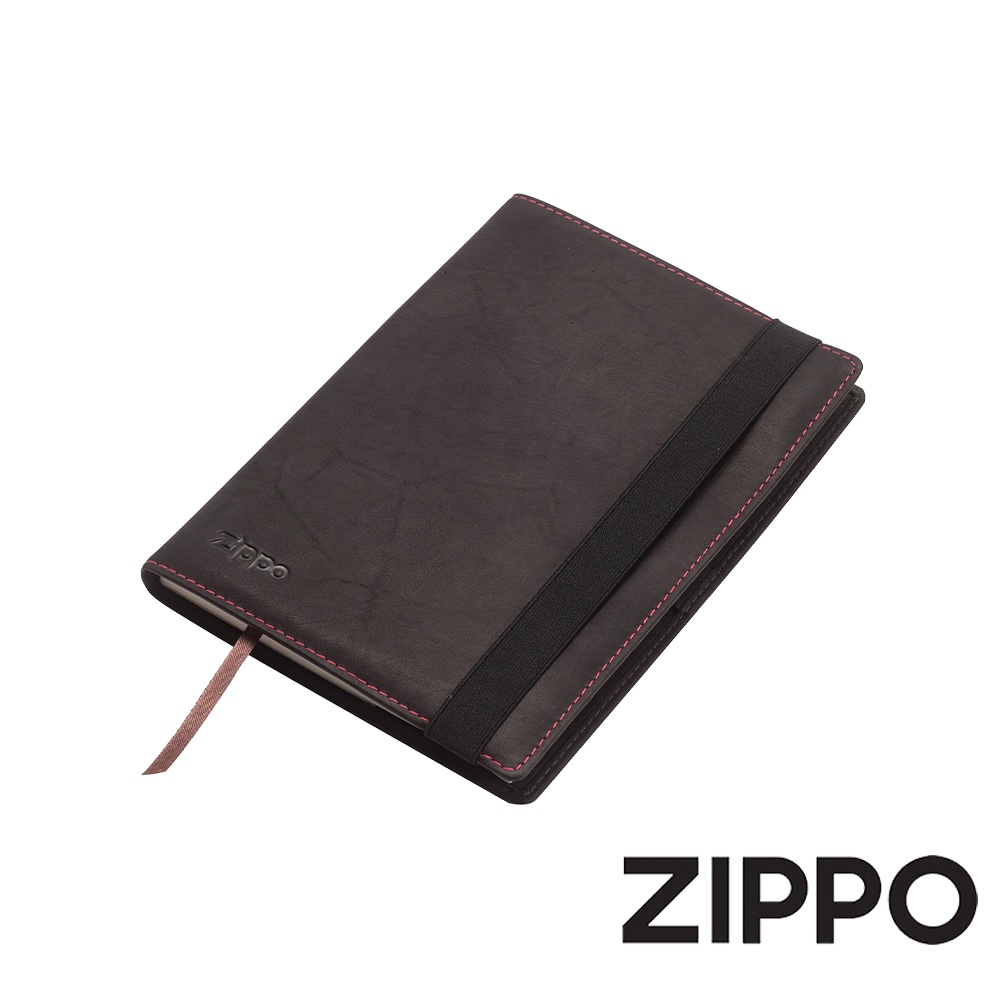ZIPPO 咖啡色皮革筆記本-A5 筆記本 皮革 記事本 日記本 手帳本 書寫 皮件皮夾 2005420