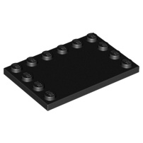 LEGO 樂高 黑色 Tile 4x6 平板邊緣附顆粒 6180 4100378