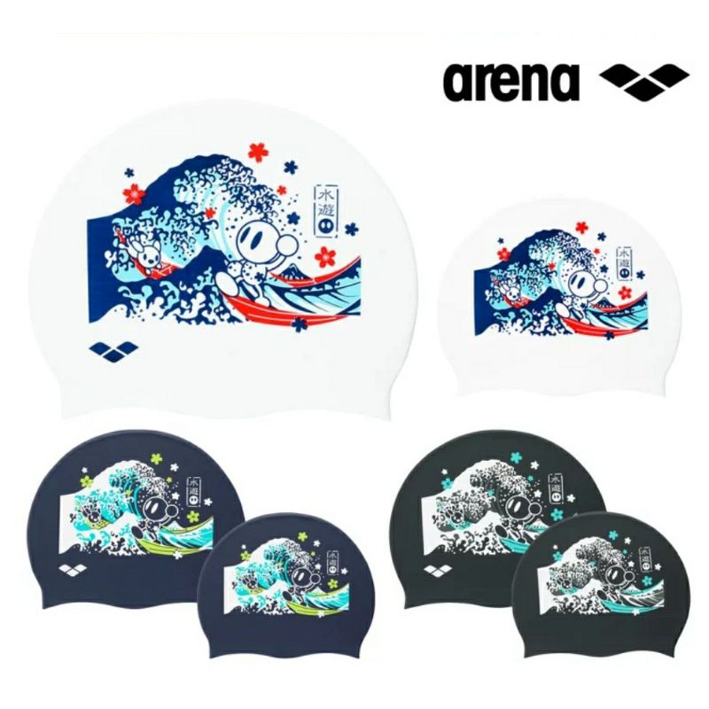 現貨日本購入（富士山）arena君矽膠泳帽ARN-0401