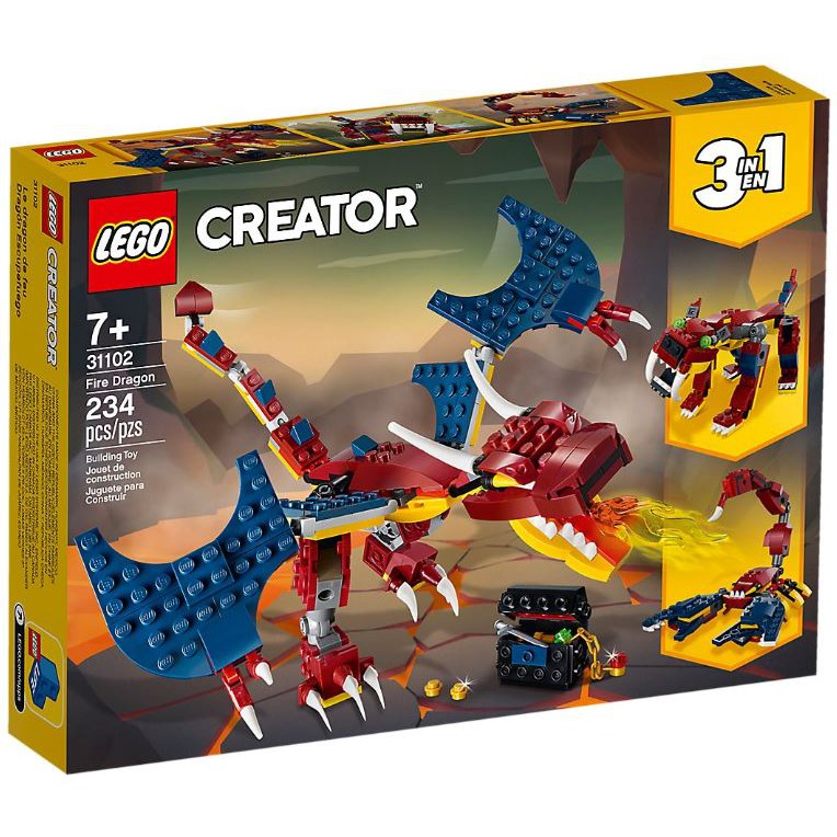 ［想樂］全新 樂高 Lego 31102 Creator 三合一創意 火龍