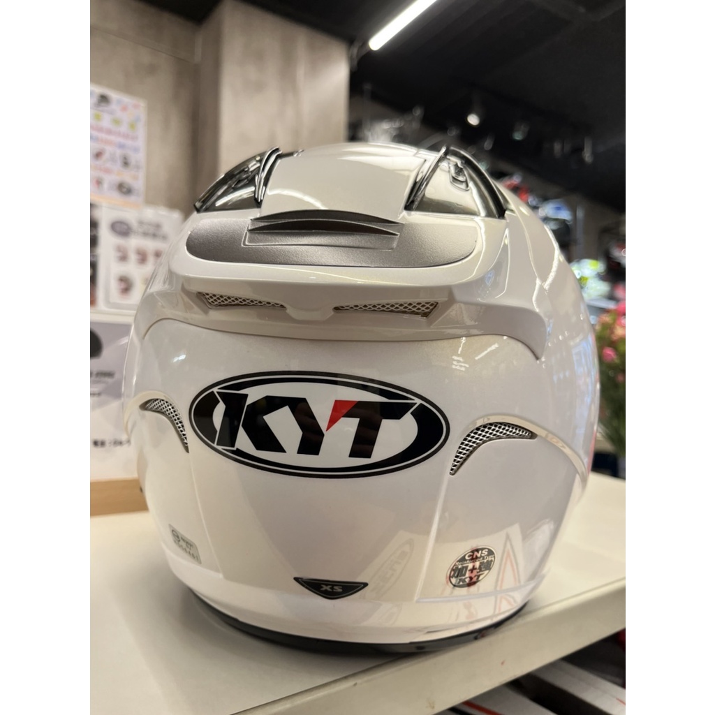 607安全帽 KYT DJ 珍珠白 素色 3/4 半罩 安全帽 雙層鏡 內藏墨片 齒排扣