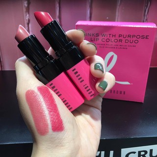 T 全新 臺灣公司貨 2018粉紅絲帶限量版 螢光粉紅管 唇膏 2入 Sandwash Pink Bobbi Brown