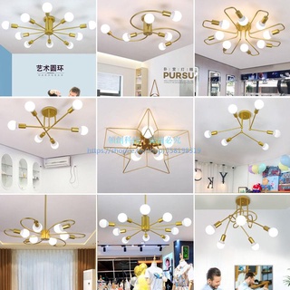 【110v現貨】臥室燈具北歐ins浪漫客廳燈飾簡約現代led少女網紅房間吸頂燈