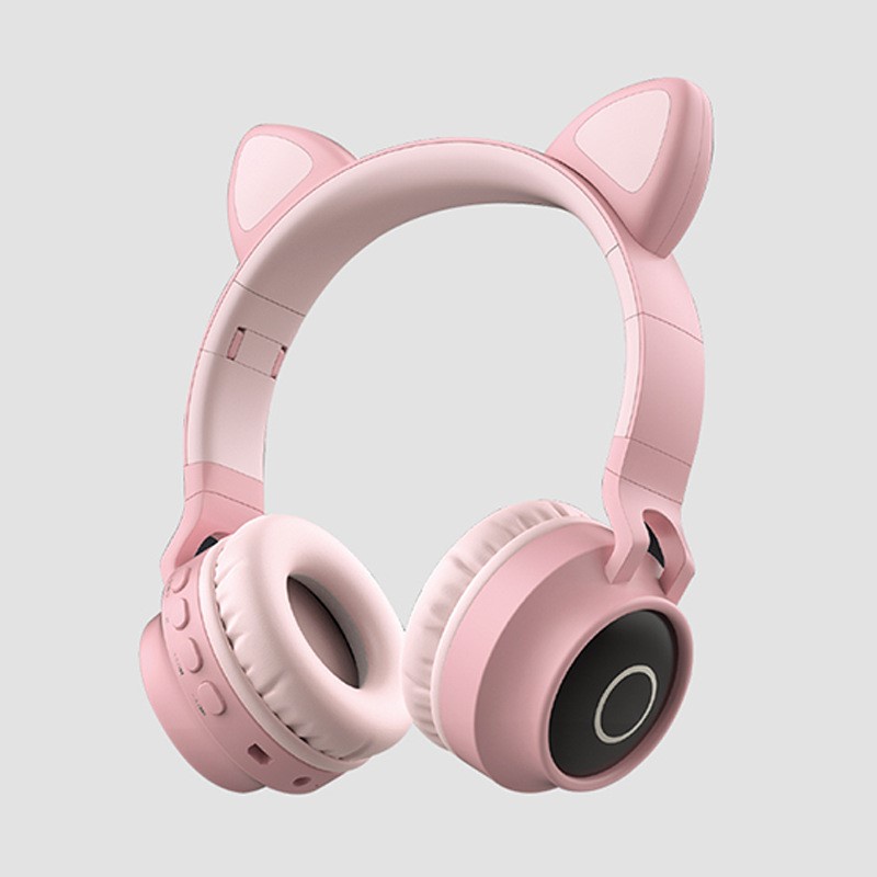 新款可愛貓耳朵耳機BT028C無線頭戴式卡通藍牙游戲耳機爆款耳麥