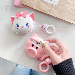 AirPods Pro保護套AirPods1/2代蘋果無線藍牙耳機盒矽膠全包防摔卡通可愛豬露娜貓原裝軟殼